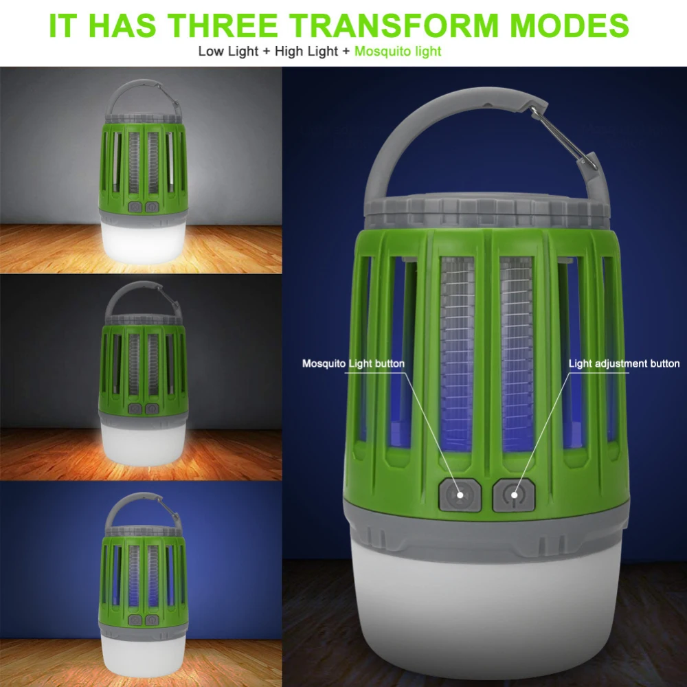 네이처하이크 다기능 LED 캠핑 텐트 조명, 휴대용 캠프장 램프, 방수 USB 충전, 모기 퇴치 램프