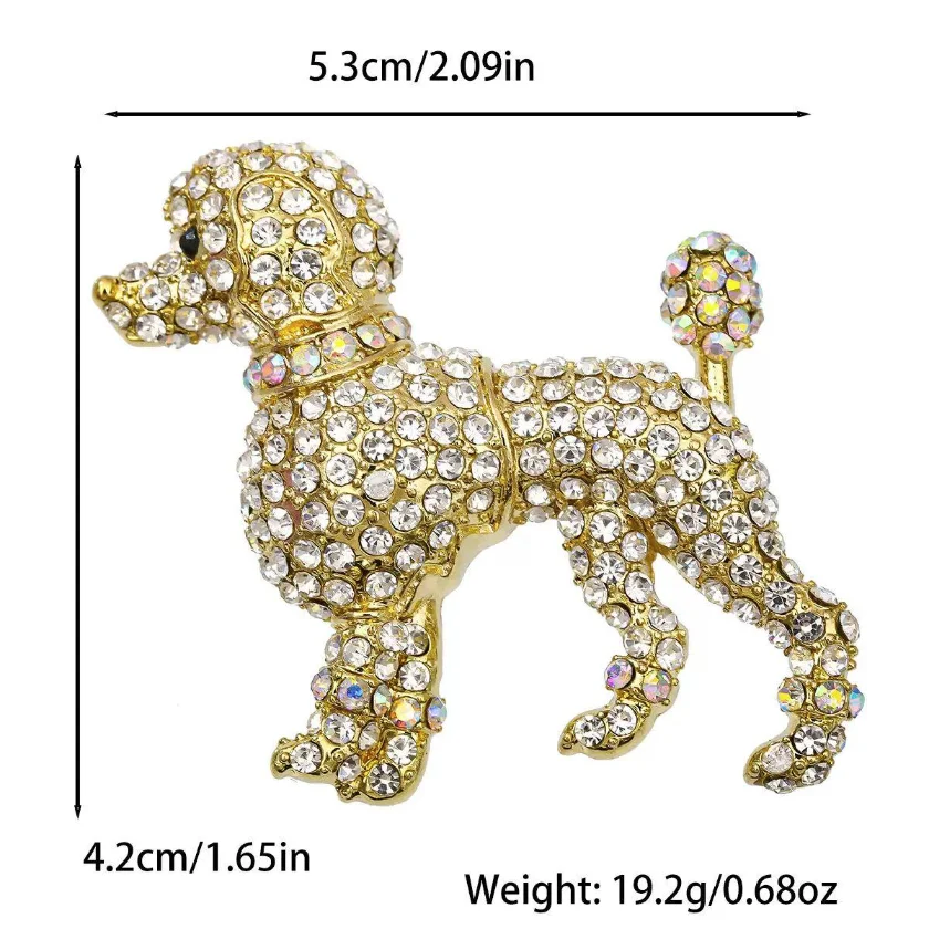 Klassische Strass Hund Broschen für Frauen Emaille Tier Pins Halskette Büro Party Freund Neue Mode Geschenke Schmuck Zubehör – Detail 11