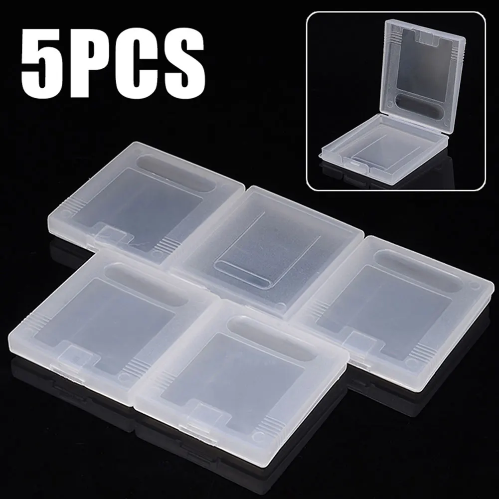 5Pcs Plastic Game Card Cartridge Cases Protective Dust Cover Transparent Anti Dust Cover for Nintendo Game Boy Color GBC