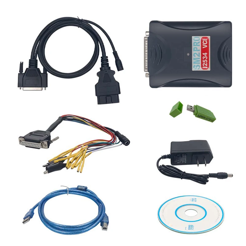 

SM2 PRO J2534 V1.21/1.20 USB Dongle 67 IN 1 ECU Flasher 69 IN 1 Programmer Interface Read&Write ECU OBD2 Bench PCMMaster