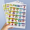 4Pcs/Set Children English Phonics A4 Posters Alpphabet Vowel Blends Digraphs Learning Chart Classroom Decoration Teaching Aid 3