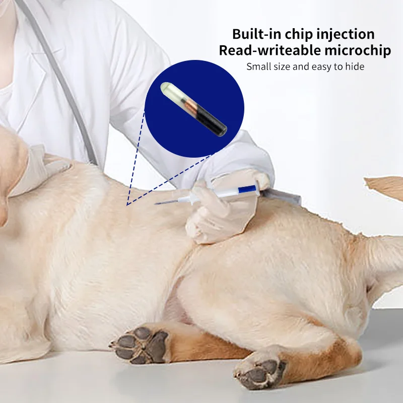Pet Microchip Syringe 100pcs Pet Animal Microchip Syringe 134.2KHz FDX-B EM4305 ID Chip for Dogs Cats Horses Fish 1.25*7mm/1.4*8mm/2.12*12mm