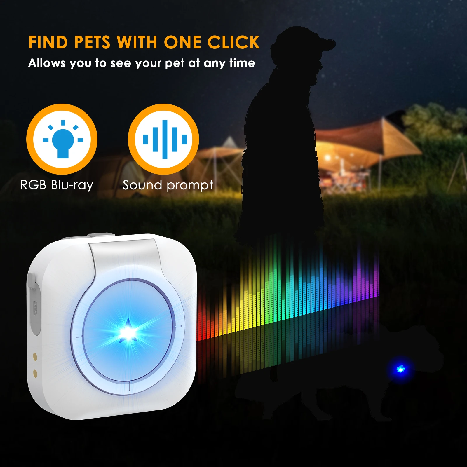 Mini 4G GPS Pet Tracker Waterproof Universal Fit for Any Collar Health Monitoring Virtual Dog Fence Compatible with iOS Android