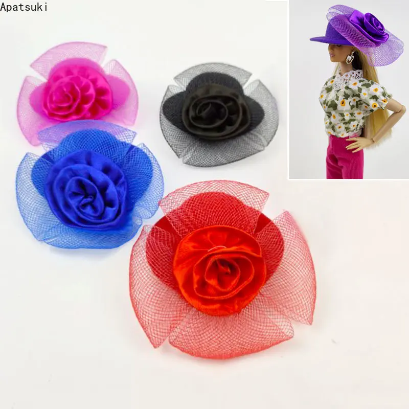 Colorful Hat 1/6 Miniature Doll Accessories Headwear Hairwear Rose - Main Image