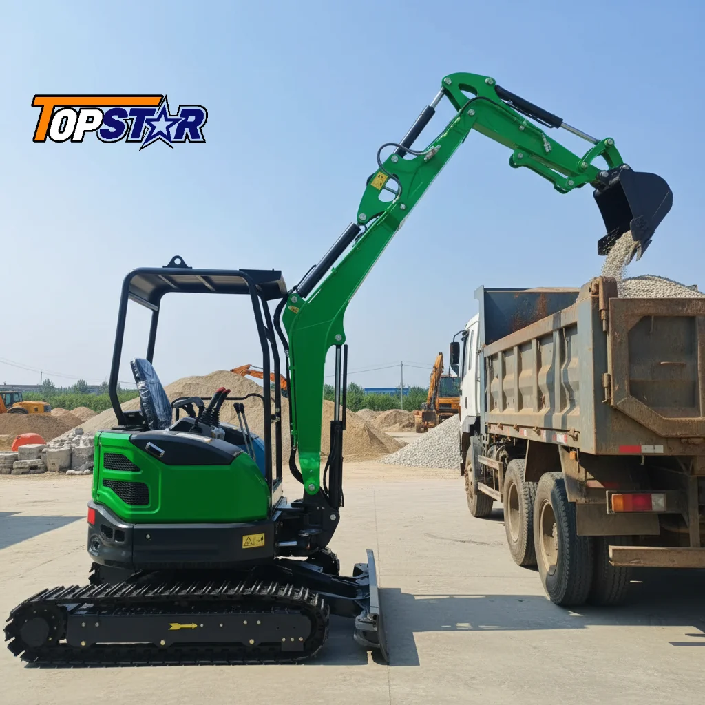 Multifunktionaler Mini-Bagger 3 Tonnen Großer Mini-Bagger für Baustellenaushubarbeiten und Materialtransport