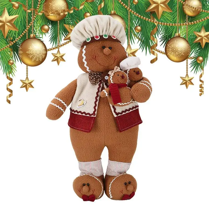 

Plush Gingerbread Man Large Cookie Hugging Pillow Toy Multifunctional Stuffed Doll Toy Gifts Ornaments For Christmas Accessories