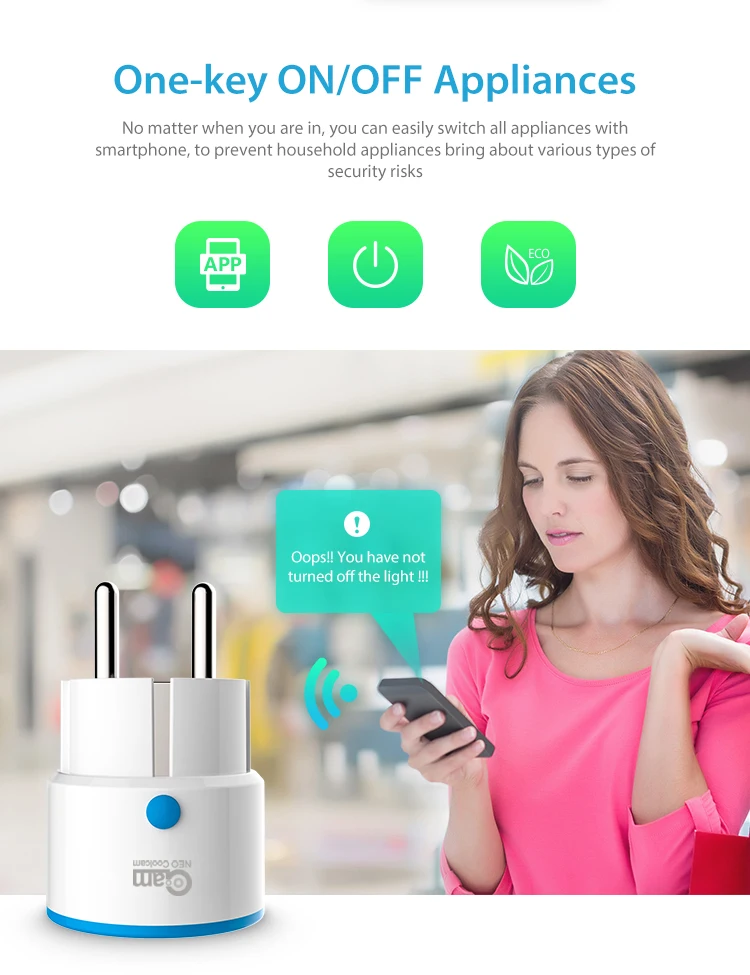 NEO Coolcam Z-WAVE PLUS EU Smart Power Plug Socket Home Automation Alarm Smart H