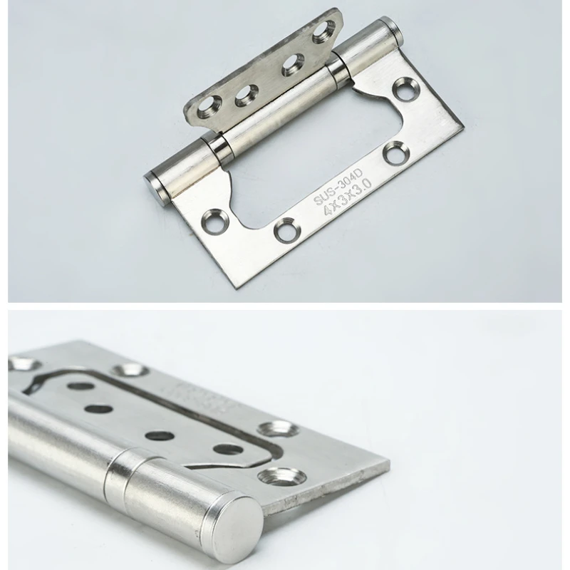 Stainless Steel Bearing Hinge for Wooden Door, Trench-Free, Heavy-Duty Flat Hinge, 4 in Thick stainless steel hinges,door hinges