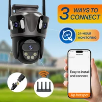 WONSDAR PTZ caméra IP WiFi Surveillance vidéo extérieure caméra de vidéosurveillance trois écrans suivi automatique Ful HD Audio couleur Vision ICSEE APP 5