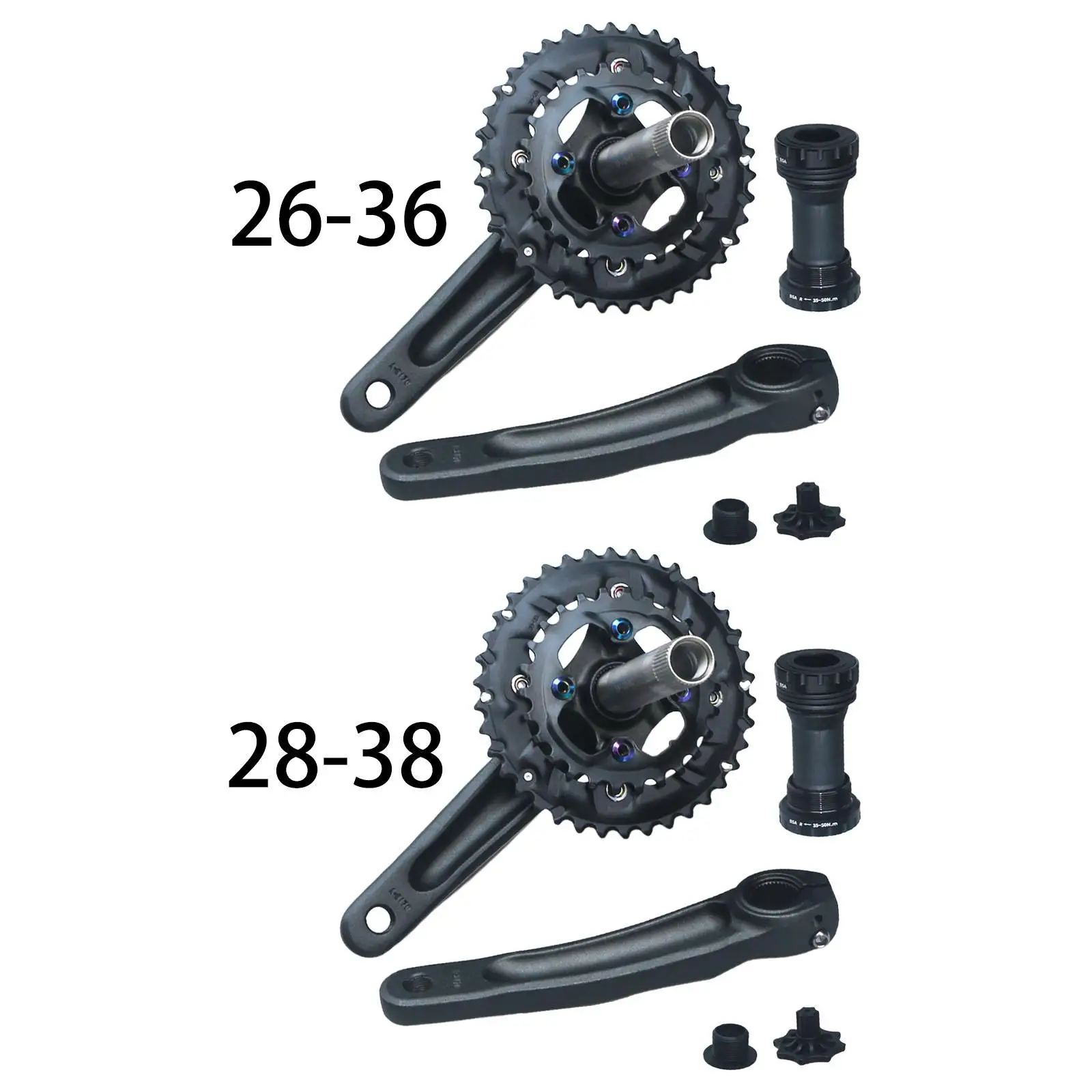 

Lightweight Bike Crankset Chainring Road Crank Arm Parts