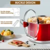 2 Pcs Slow Cooker Lid Holder Kitchen Crock Pot Lid Holder Hand Free Pot Lid Organizer Stainless Pot Lid Rack with Silicone Sink 5
