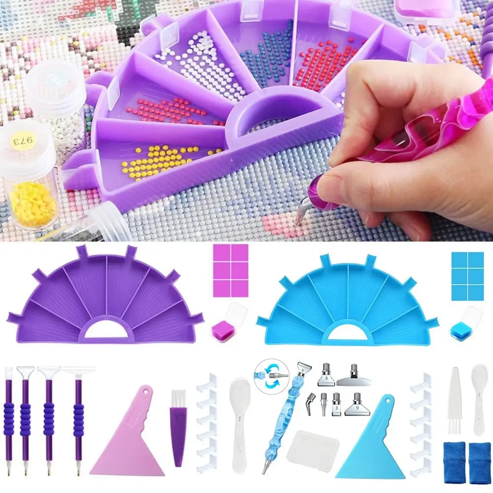 Cleaning Brush Large Capacity Drill Palette Cross Stitch Tools Diamond Painting Tray Kits Beading Plates Diamond Painting Pen