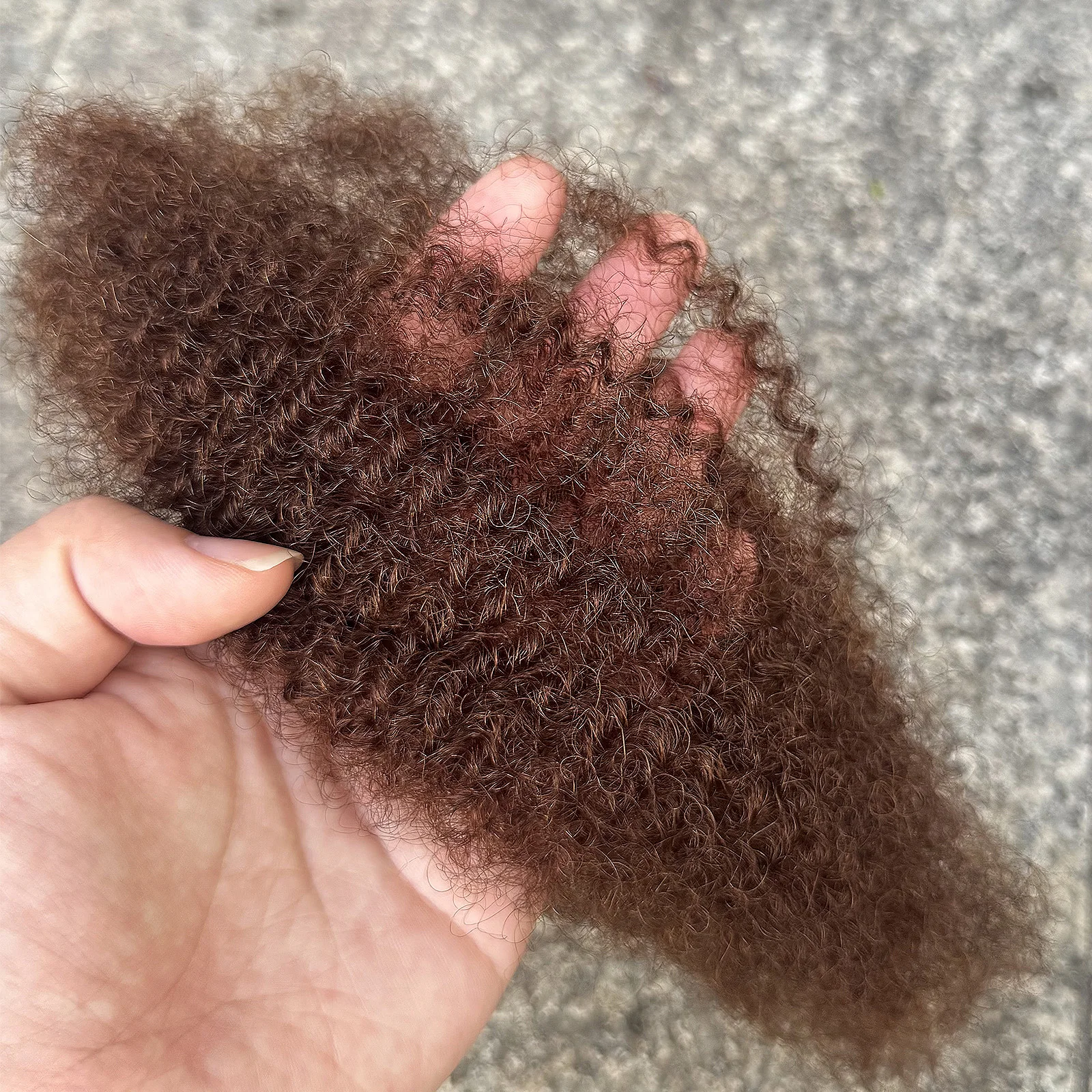 10-18inch Afro Kinky Bulk Human Hair Colored for Braiding Twist Peruvian QVR Remy Hair Dreadlock African Braids Hair Extensions 2