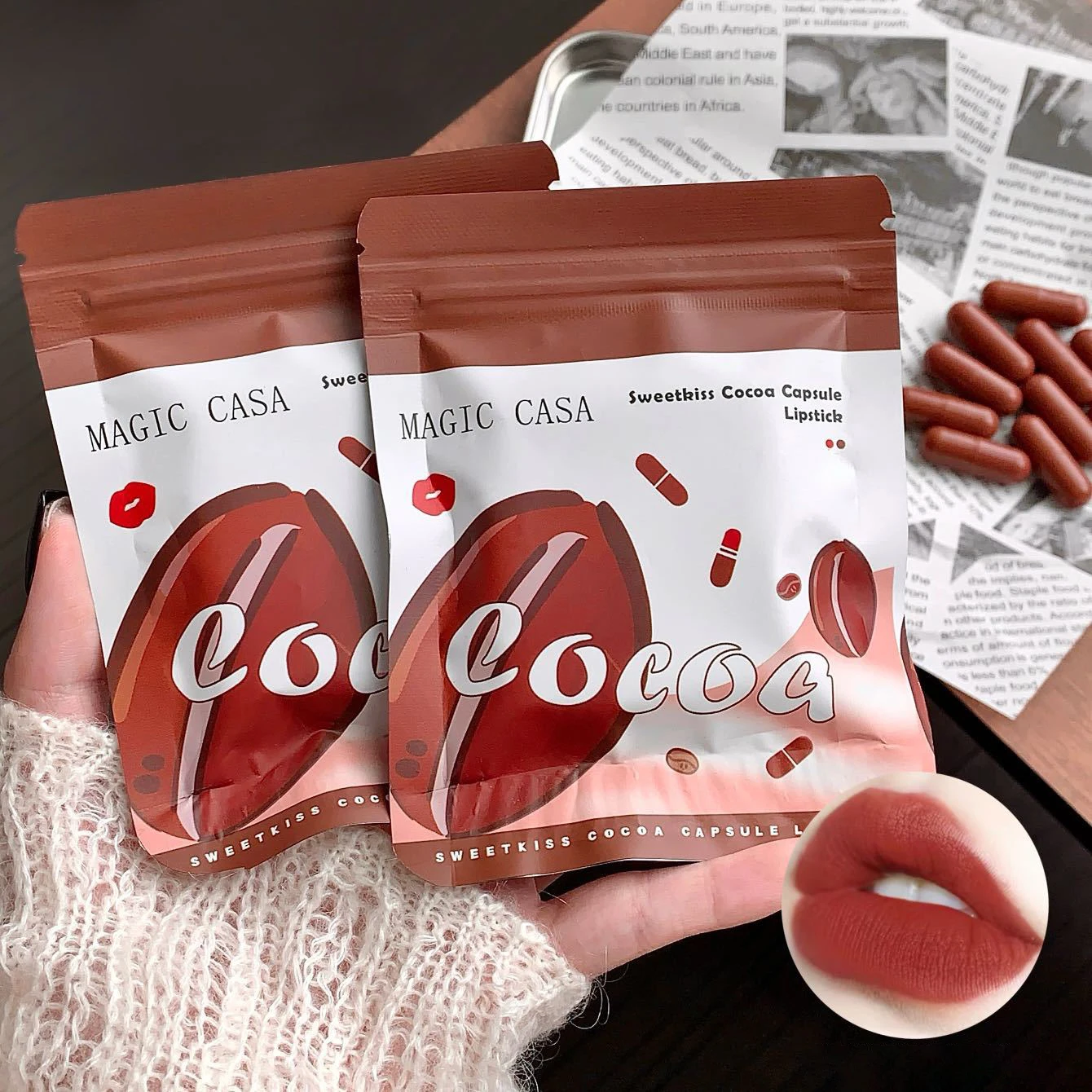 Coco Capsule Lipstick Set Matte Waterproof Lip Glaze 10 Colours_voghion.com