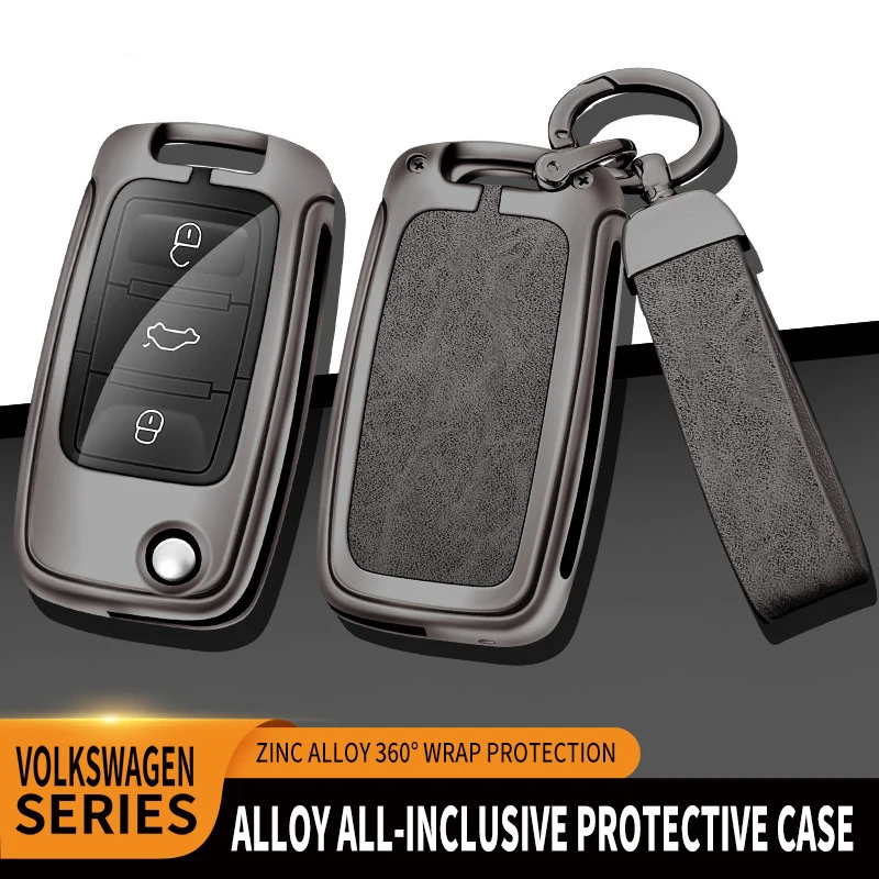 Zinc alloy car key case protector for Volkswagen Polo Tiguan Passat B5 B6 B7 Golf 4 5 6 MK6 Jetta Lavida Key case accessories key case key case cover
