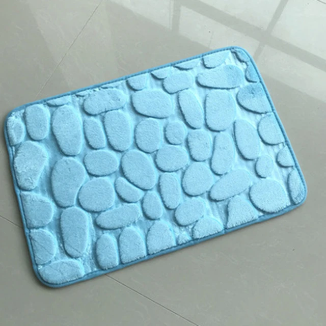 Tappetino da bagno in rilievo con ciottoli Tappeti antiscivolo nel lavabo Tappeto da pavimento laterale per vasca da bagno Doccia Zerbino Memory Foam Pad 5