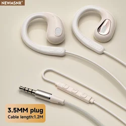 Enhanced Clip - on Wired Control Earbuds with 9D Surround Sound and HD Mic (Skin - 3.5MM)
