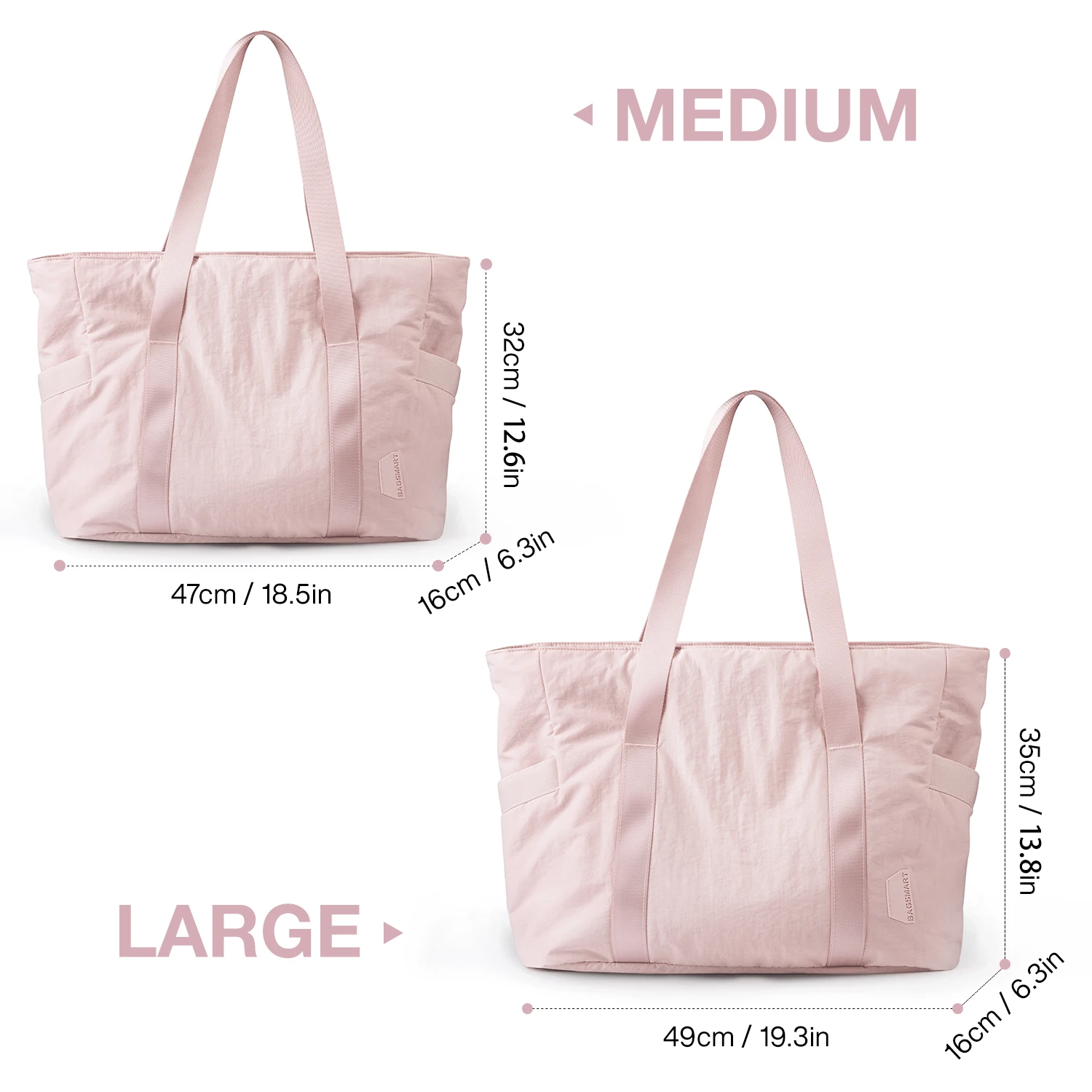 Women Tote Bag Large Capacity BAGSMART Shoulder Bag Crossbody bag Handle Handbag College Bags Women Shopper Bag