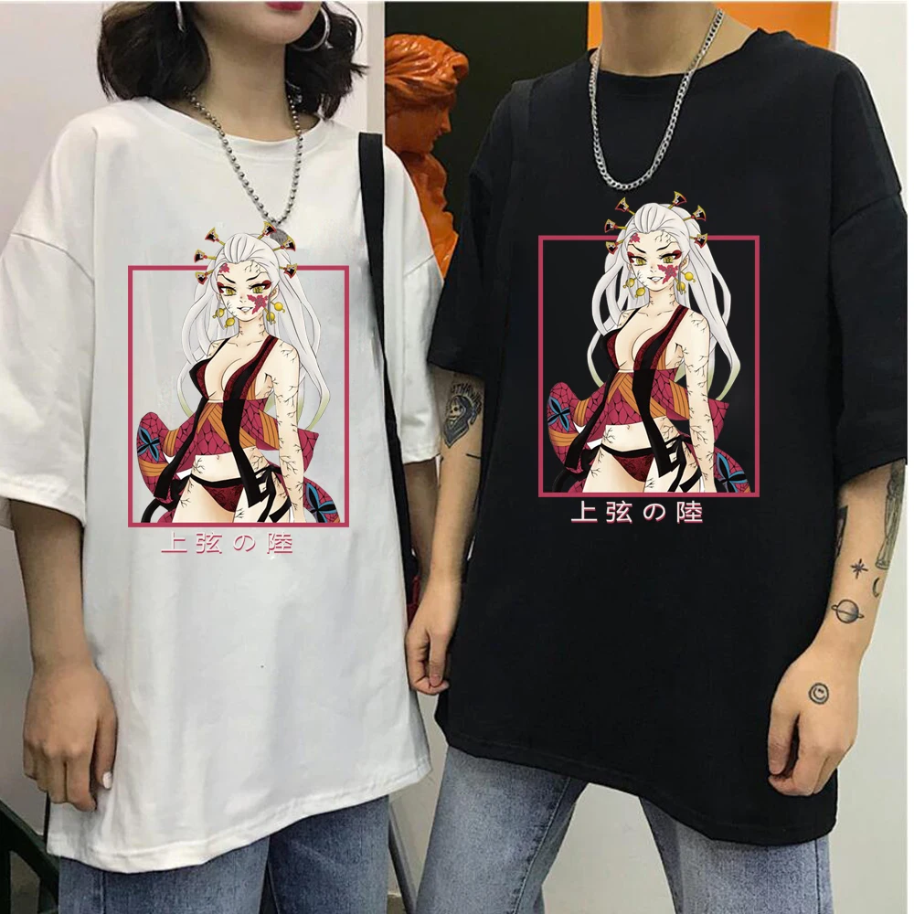 

Japanese Anime Demon Slayer Daki women T Shirt Kawaii Short Sleeve T Shirt Female Fashion Woman Blouses 2022 Y2k Clothes Tops