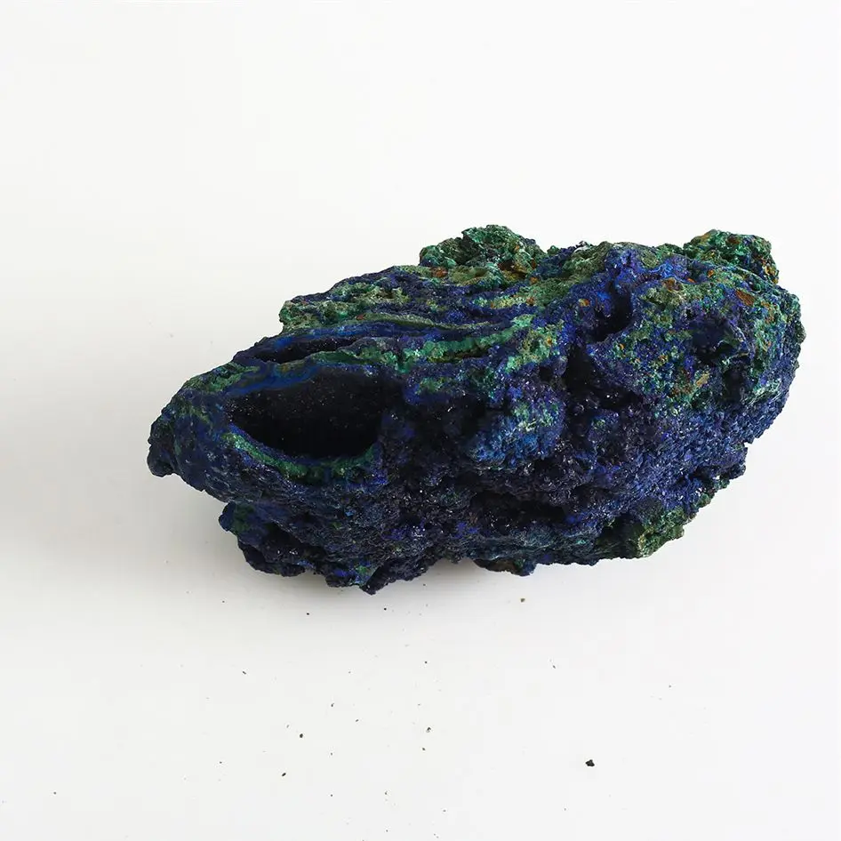 Excellent Natural Azurite Malachite Geode Crystal Cluster Mineral Specimen Teaching Research Reiki Healing Stone Collectible