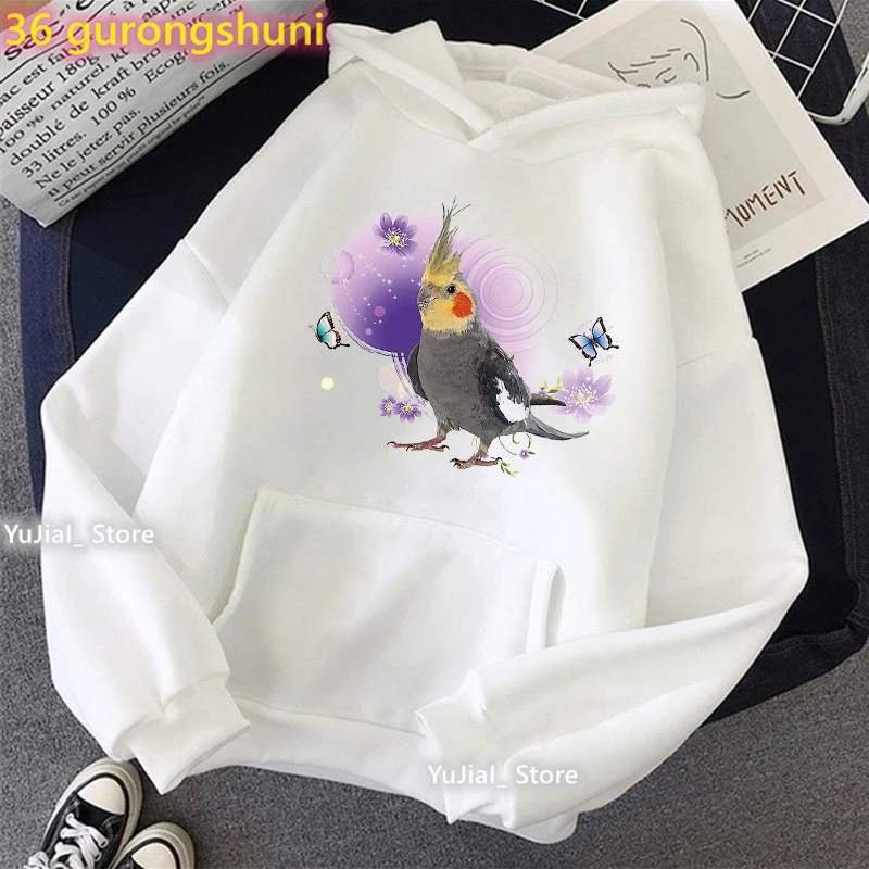 Leopard Parrot Cockatiel Print Cap Hoodie Women Funny Bird Lover Sweatshirt Femme Long-Sleeved Winter/Spring/Autumn Tracksuit 6pcs parrot feeding spoon for all baby bird cockatiel milk feed drop shipping