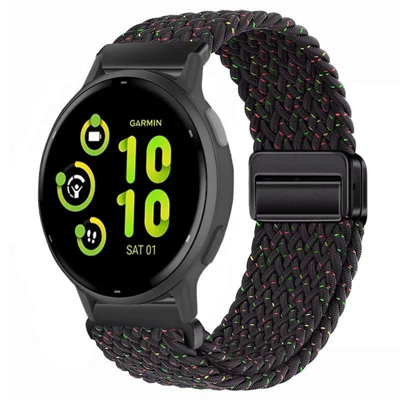 Nylon Braided Strap with Magnetic Closure - Comfortable & Breathable Band, 20/22mm