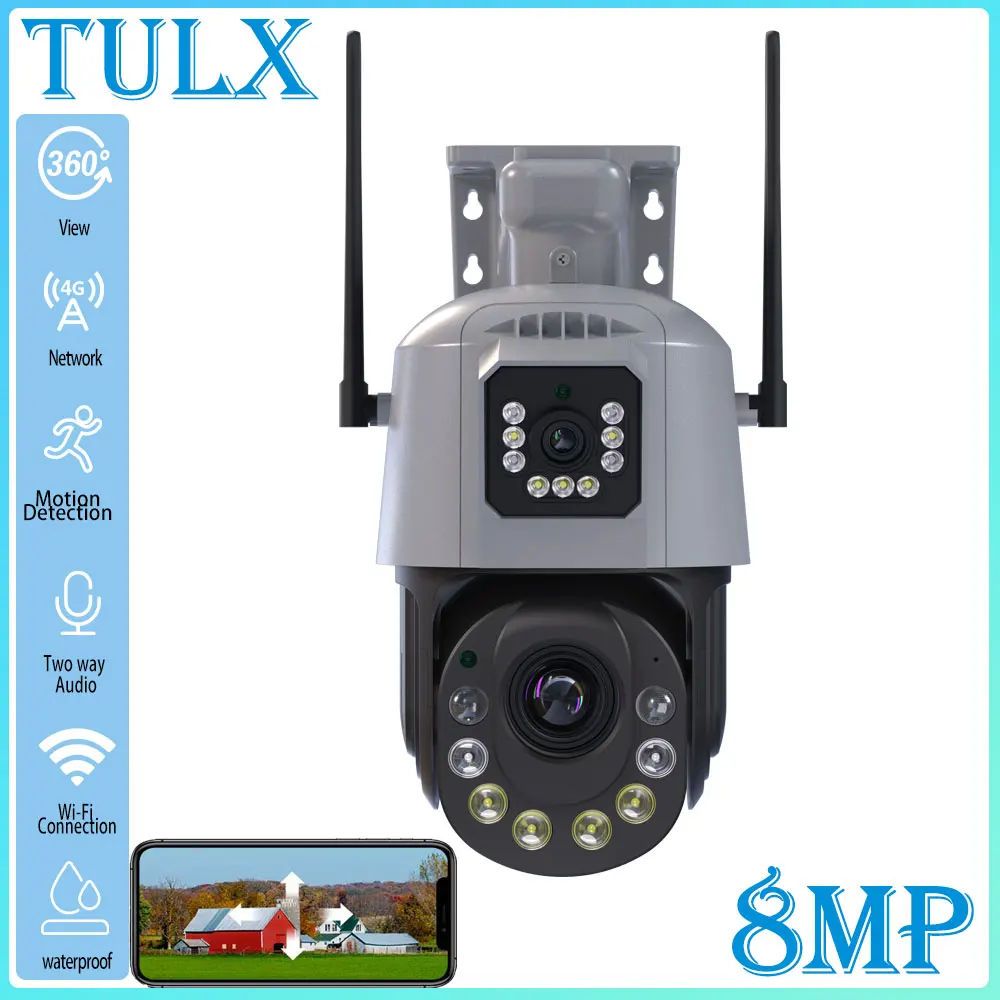 8MP-Dual-lens-4G-PTZ-IP-rotation-camera-outdoor-IP66-waterproof-two-way ...