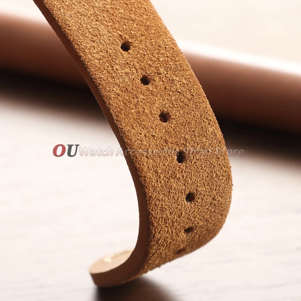Premium Soft Suede Leather Vintage Watchband with Quick Release