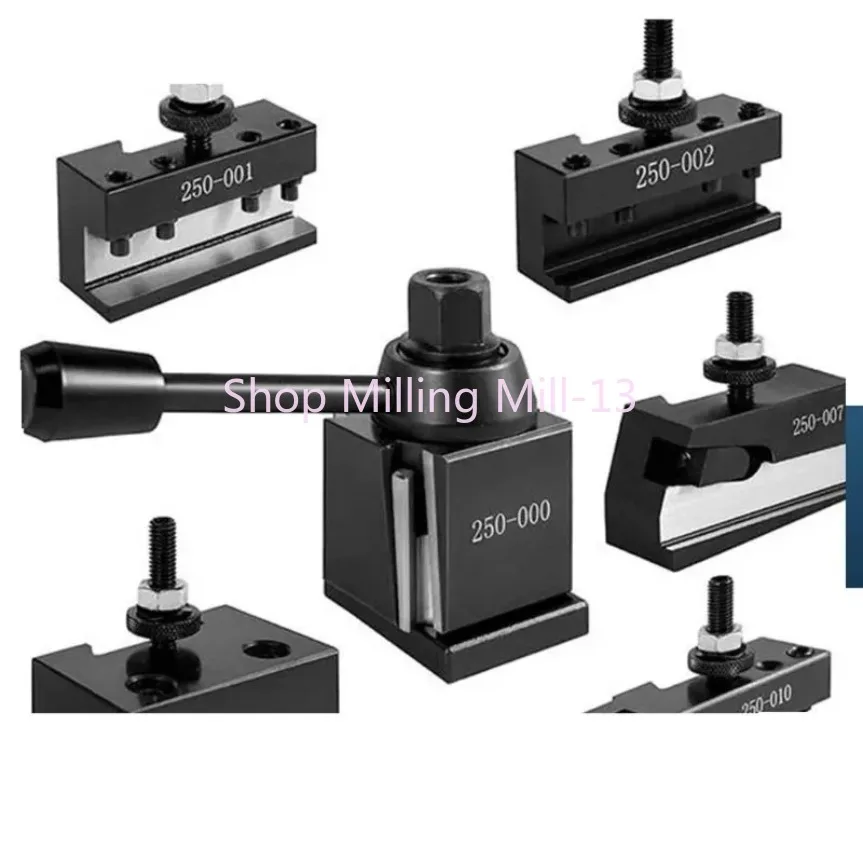 

New Wedge GIB 250-000/250-001/250-002/250-004/250-007/250-010 Wedge GIB Type Quick Change Toolpost Holder for Lathe Tools