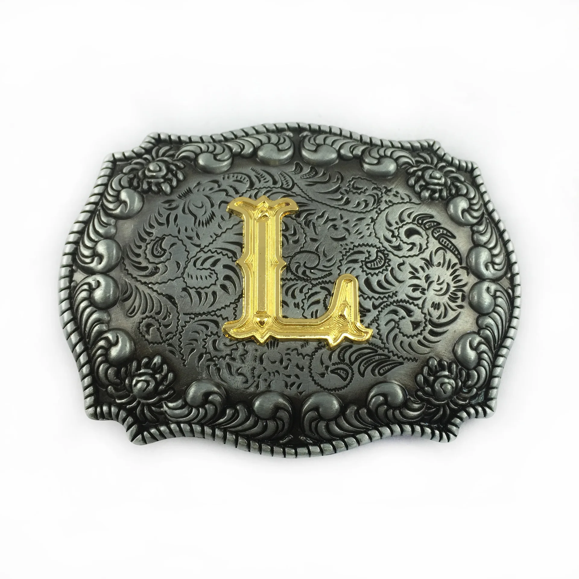 Big button head letter smooth buckle 26 English letter belt buckle