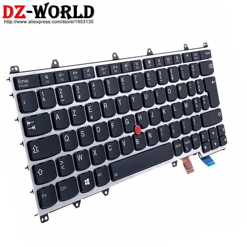 Orig Azwerty Prata be Cfr Cfb fr Cfa Teclado Belga Francês Canadense para Lenovo Thinkpad X380 s1 Yoga 370 ° Laptop g4 Novo - Imagem 5