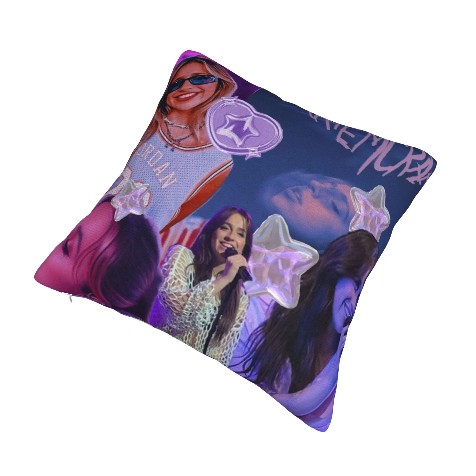 Decorative Pillowcase Featuring Pop Singer Tate McRae - Square Style Multi-Size