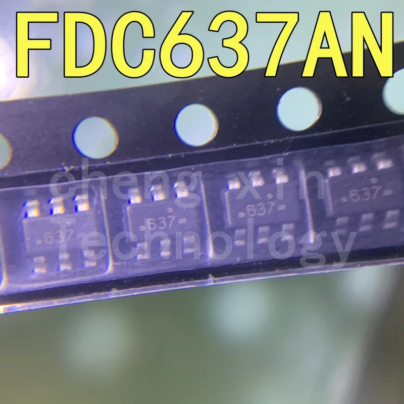 

FDC637AN PCS трубка с полевым эффектом (MOSFET) SOT-23-6 FDC637 silkscreen:637 FDC637A SOT-666