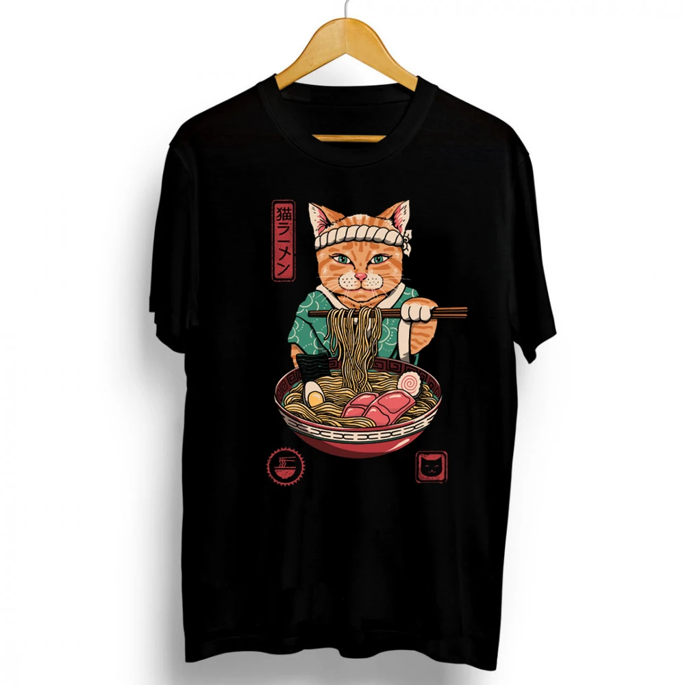 T-Shirt Manches Courtes Homme/Femme, 31 Modèles, Décontracté Et Ample, En Coton, Avec Chat Imprimé, Dessin Animé Japonais, Printemps Été