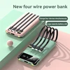100000mAh Built-in 4-wire Power Bank Thin And Convenient Mirror-like Screen Digital Display Business Powerbank for All Phones 1