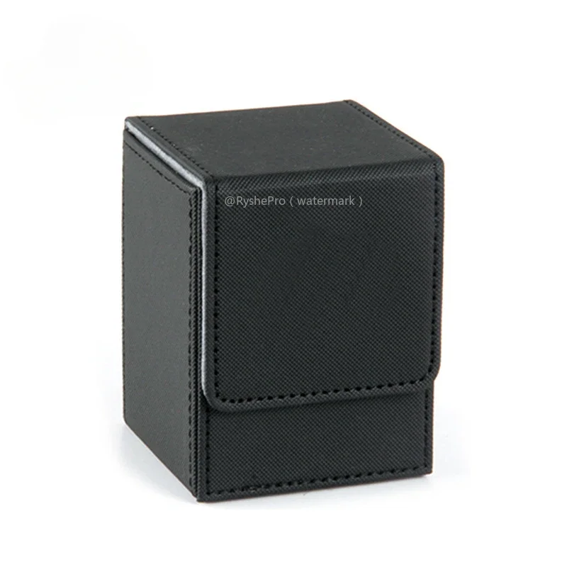 Kartendeckbox, groß, für über 100 Karten mit Ärmeln und 2 Trennwänden, Trading Commander, hochwertiges Kartenetui aus Leder mit MTG-Kartendeck – Detail 16