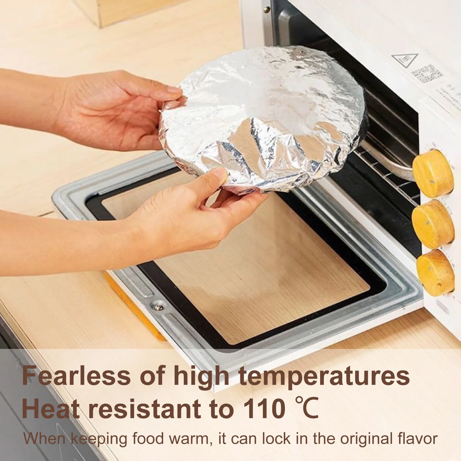 10pcs Aluminum Foil Fresh-Keeping Cover Household Reusable Heated Aluminum Foil Film Insulation Cover Bowls And Dishes Universal
