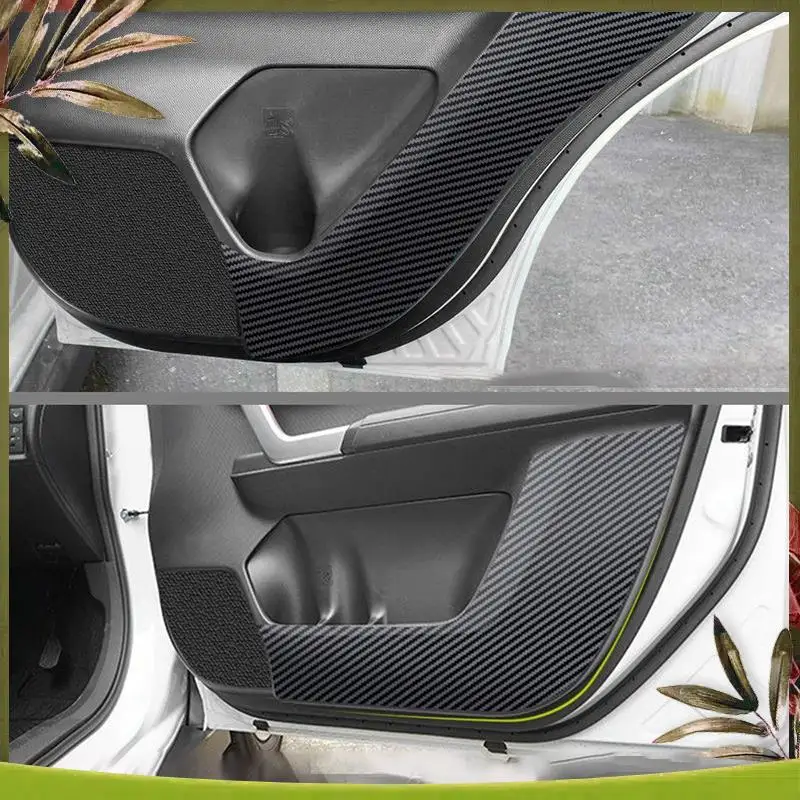 AB98-4Pcs 자동차 도어 안티 킥 매트 안티 스크래치 도어 매트 Toyota Raize 2020 용 자동차 도어 안티 킥 보호 커버