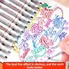 Double Line Outline Pens 12/24 Colors Self-Outline Metallic Markers Glitter Writing Drawing Pen for DIY Art Crafts Scrap Booking 2