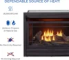 Ventless 26,000 BTU Heats 1,350 Square Feet Dual Fuel No-Clearance Gas Fireplace Insert with Remote Control, Black 3