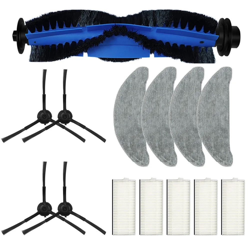 18-Piece Replacement Parts Kit For BObsweep Dustin Robot Vacuum - Main Brush, Side Brushes, Filters, Mop Cloths, Dust Bags