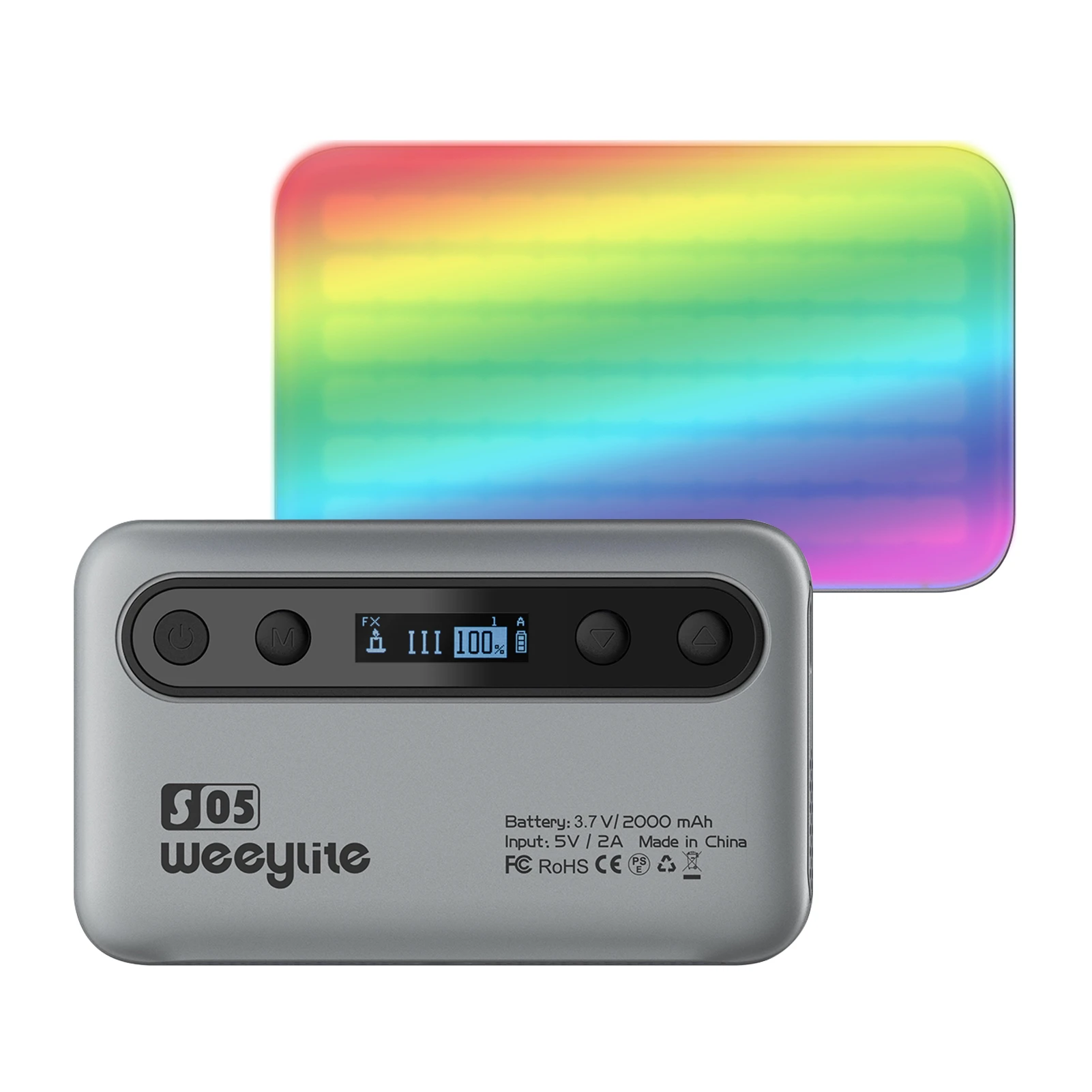 Weeylite S05 Rgb Video Light 2800k6800k Dimmable Led Fill Light 26