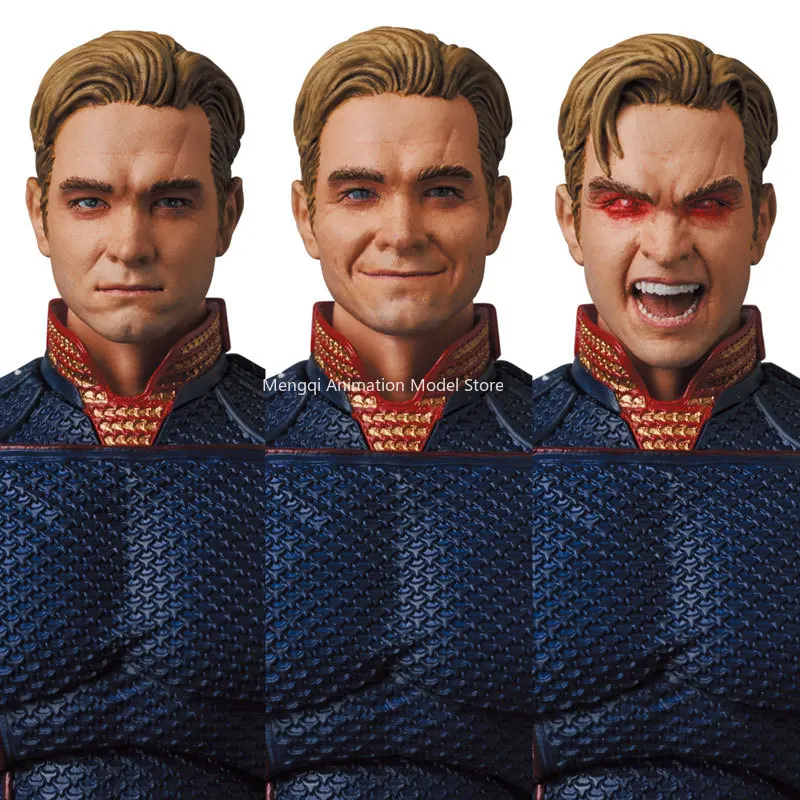 Detailed view of MAFEX Homelander's authentic chest piece with interchangeable parts, sold at Rockatship