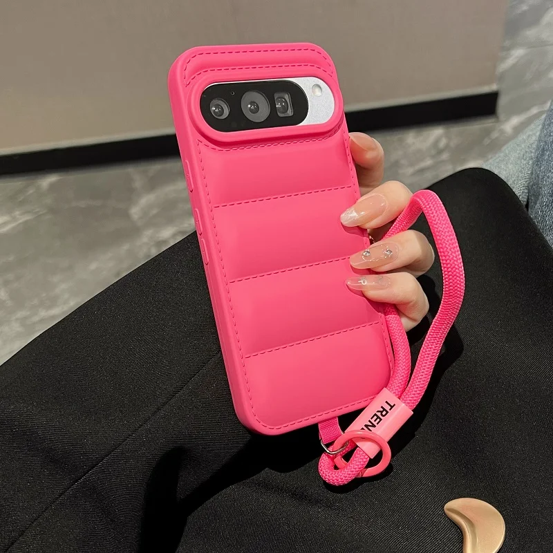 Soft Liquid Silicone Down Jacket Case with Lanyard