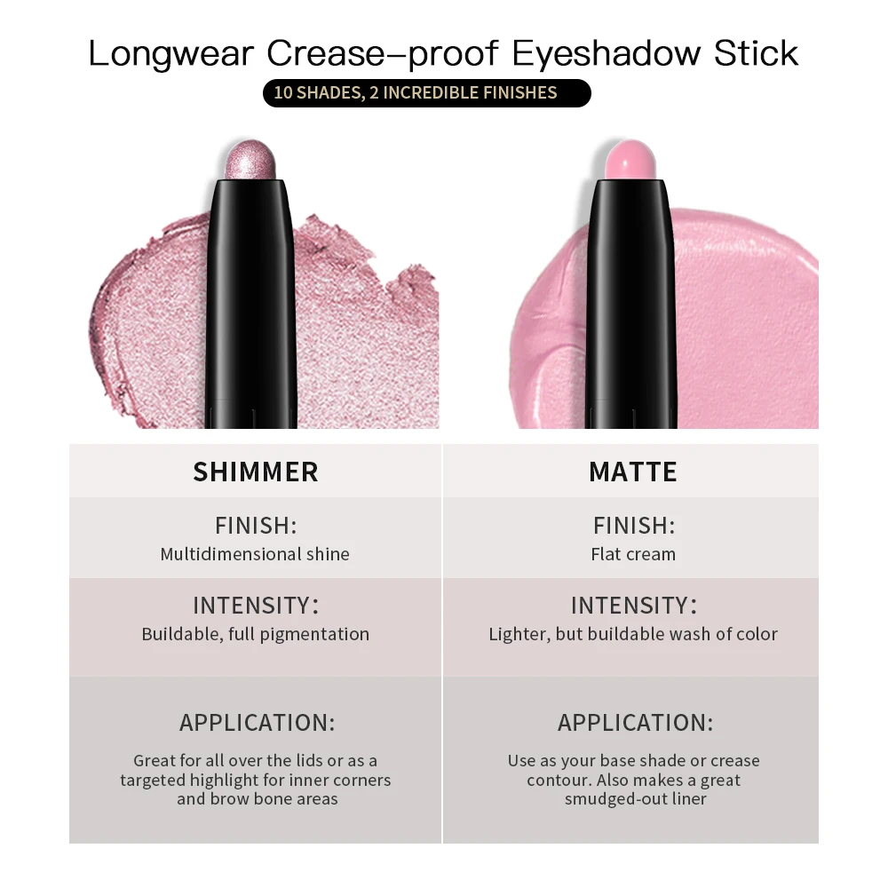12 Colors Eyeshadow Pencil Stick Shimmer Matte Waterproof Metallic Glitter Eye Shadow Highlighter Pencil Eyeshadow Cosmetics eyeshadow stick eyeshadow pencil eyeshadow pen matte eyeshadow
