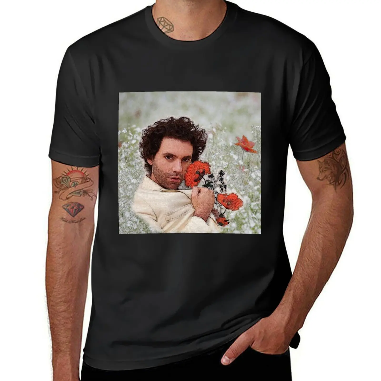 

In the field Mika T-shirt korean fashion customs design your own plain graphics designer t shirt men