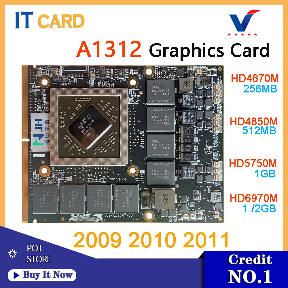 Originale Hd4670M Hd4850M Hd5750M Hd6970M 256Mb 512Mb 1Gb 2Gb Per Scheda Video Grafica Apple Imac 27 "A1312 2009 2010 2011 Anni