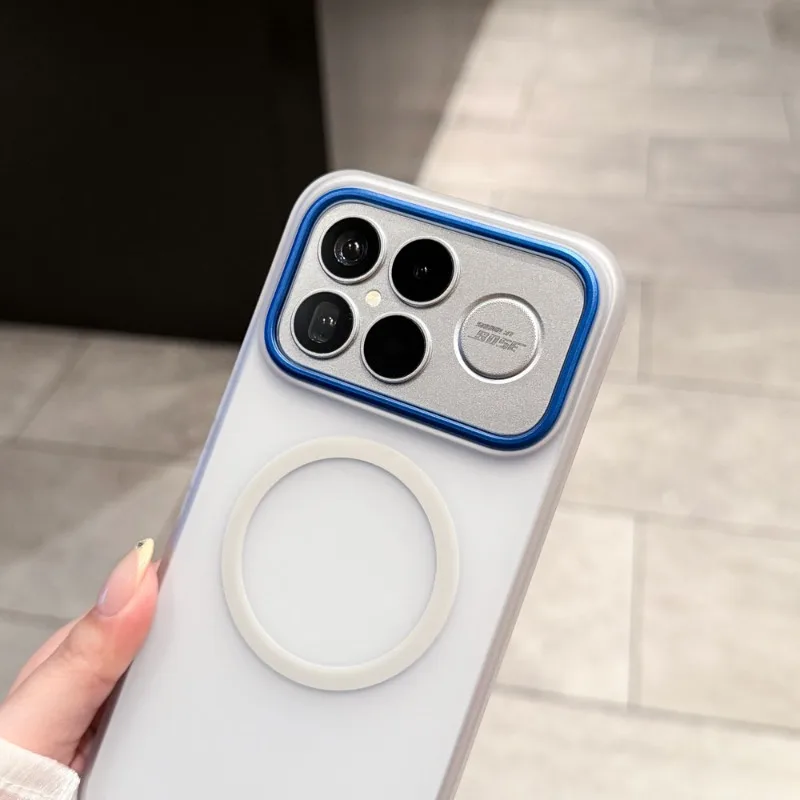 Ultra-Thin Magnetic Frosted Shockproof Case with Lens Protection