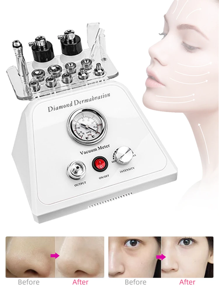 Wrvaro Diamond Microdermabrasion Beauty Machine Water Spray Exfoliation Device Acne Blackh Removal Wrinkle Facial Peeling Tools
