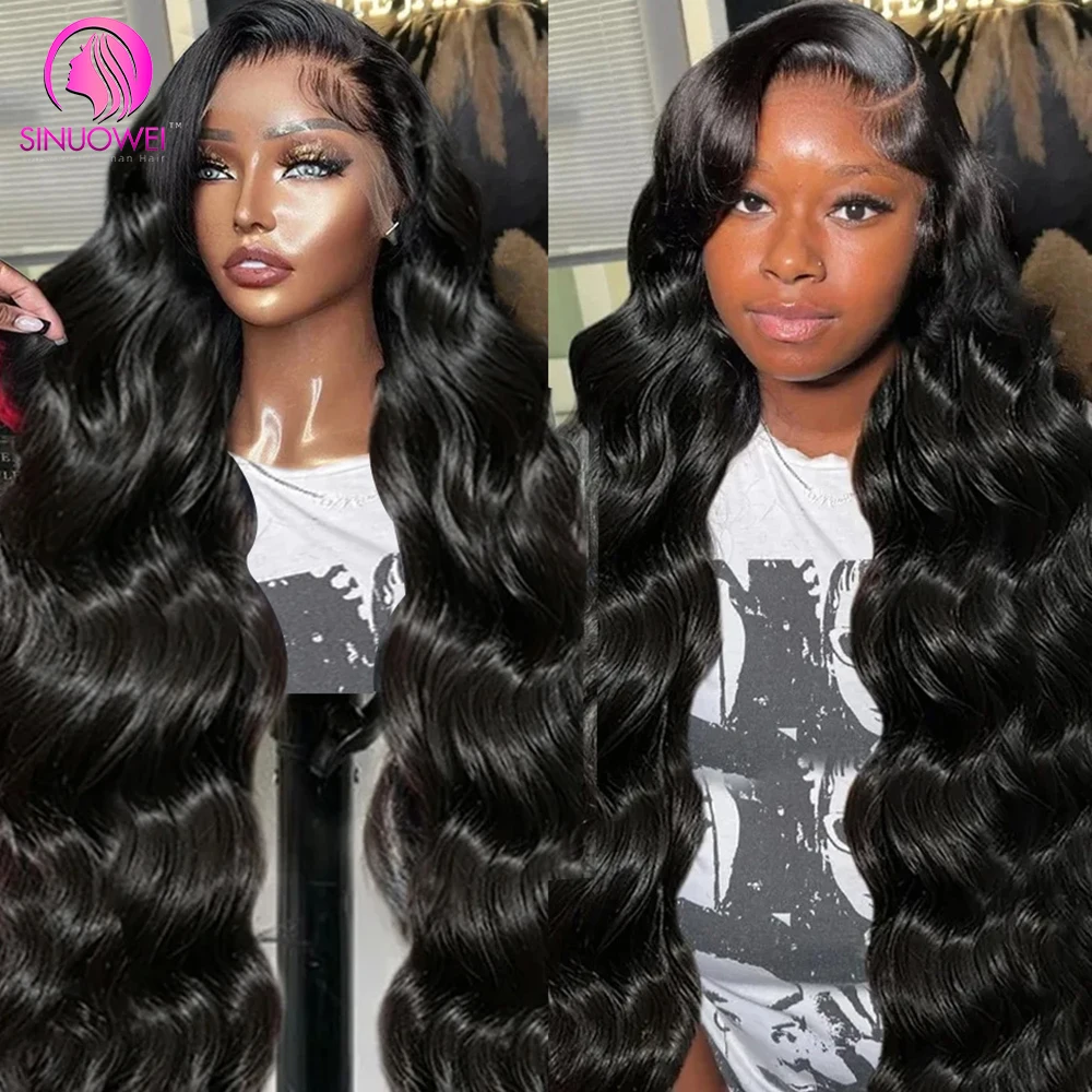 

30 32 Inch Body Wave HD Lace Front Human Hair Wig 220%Density Brazilian Remy 13x4 Transparent Lace Frontal Wigs For Black Women
